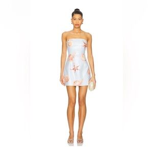Runaway The Label Ibiza Mini Dress in Iceblue Seashell